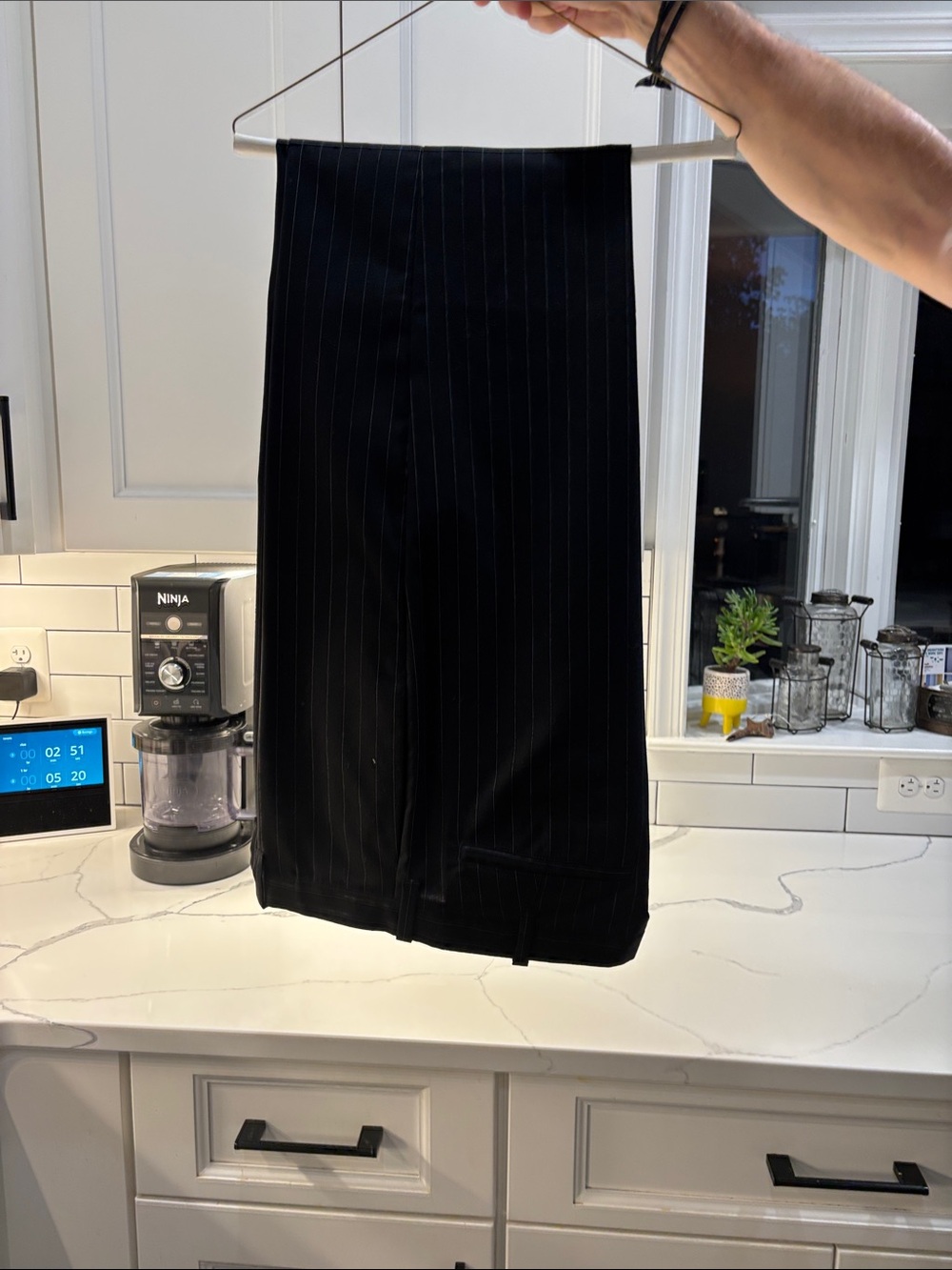 GAP Black Pinstripe Dress Pants